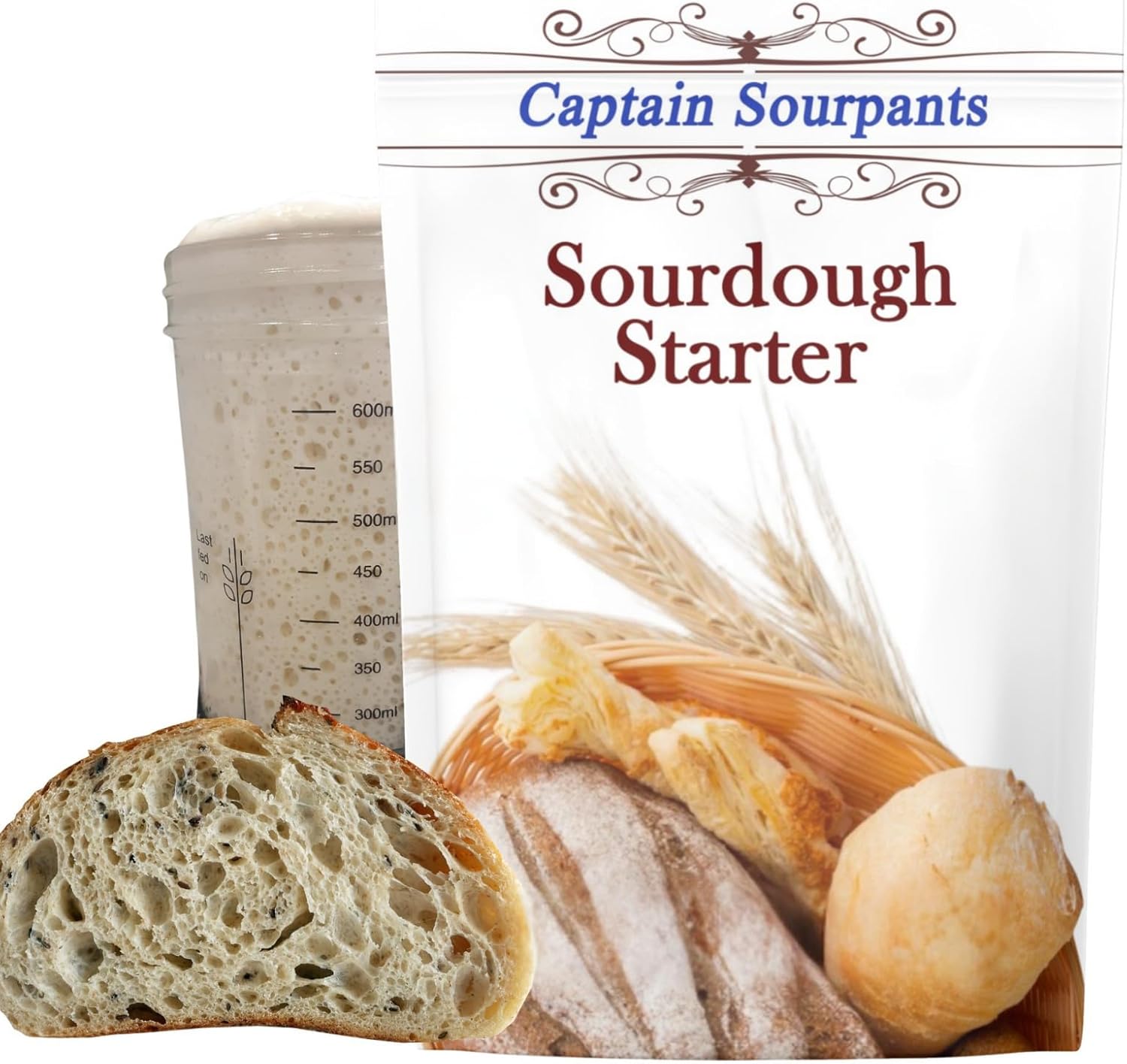 Mature Sourdough Starter Culture – 100+ Years Old Dehydrated Sourdough Starter Kit for Delicious Homemade Sourdough Bread – All-Natural and Healthy - Beginner Friendly, Fast reactivation and Expert Support