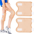 2 Pcs Castor Oil Pack Reusable Organic Castor Oil Pack Wrap Kit for Knees Legs Arms Adjustable Castors Oils Compress Pad, Anti-Oils Leak Design