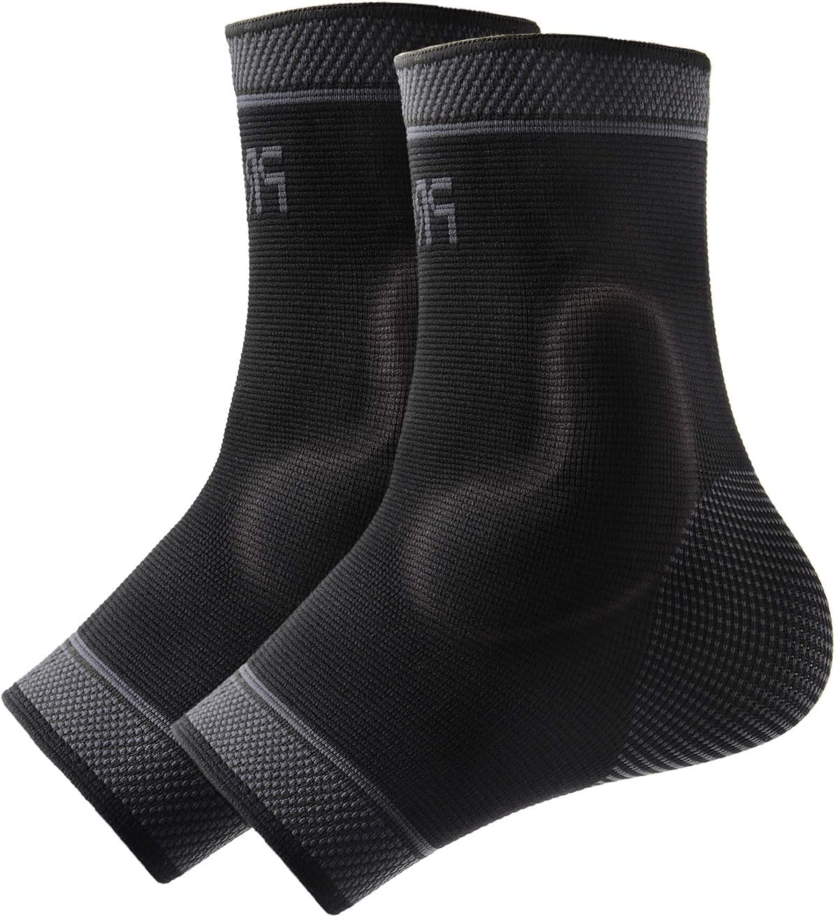 Adjustable Foot Socks, Ankle Brace Compression Support Sleeve with Silicone Gel, Arch Support - Boosts Recovery from Joint Pain, Sprain, Plantar Fasciitis (Black-XLarge)