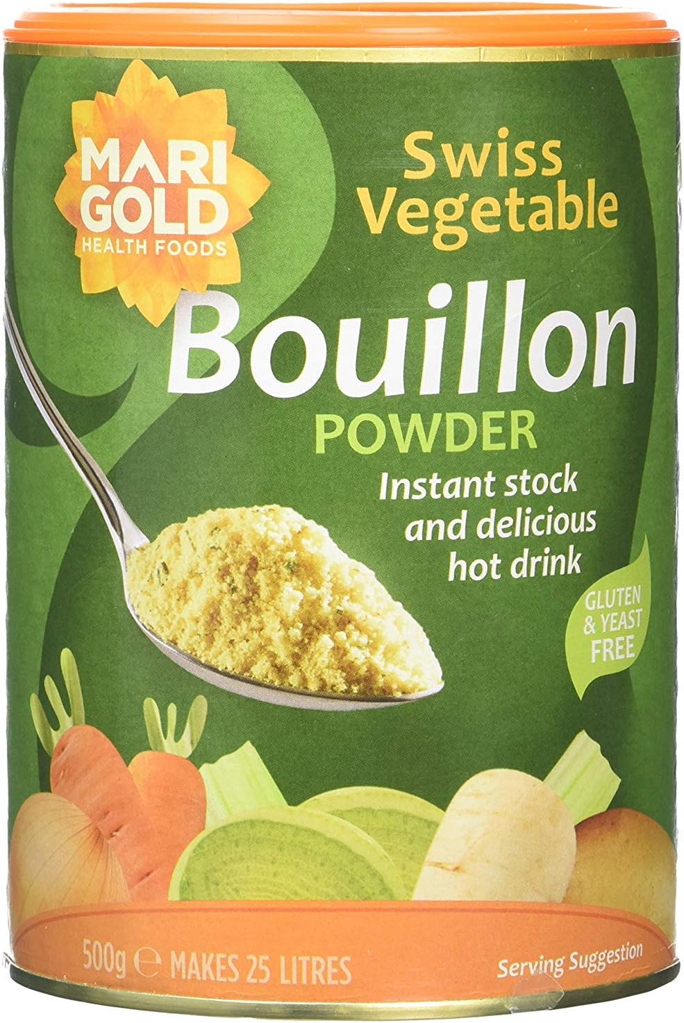 Marigold Swiss Vegetable Bouillon Powder (500g) Green - Pack of 2