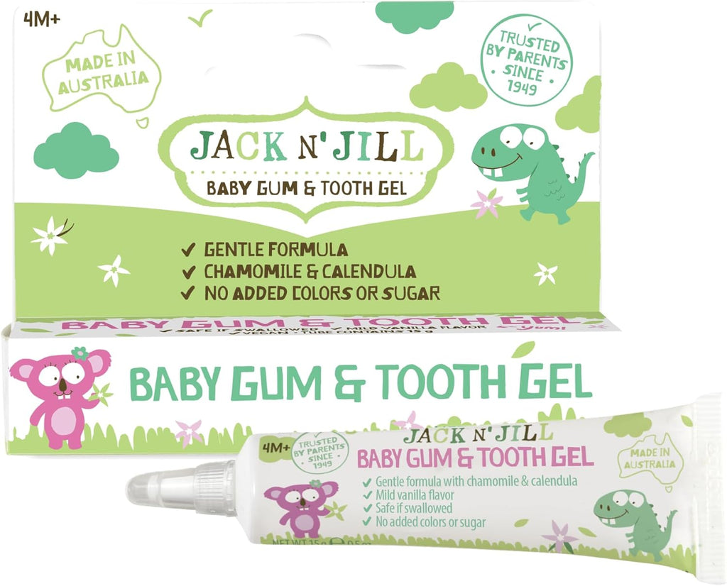 Jack N' Jill Baby Gum & Tooth Oral Gel for Teething Babies - Gentle Teething Essentials with Natural Chamomile & Calendula, No Added Sugars, Suitable for 4 Months & Upp - 0.5 oz (15g)