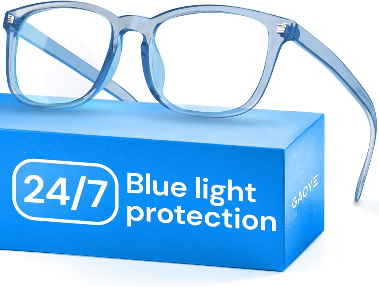 Gaoye Blue Light Glasses for Computer & Gaming - Anti UV Ray Lenses, Scratch-Resistant & Comfort Fit