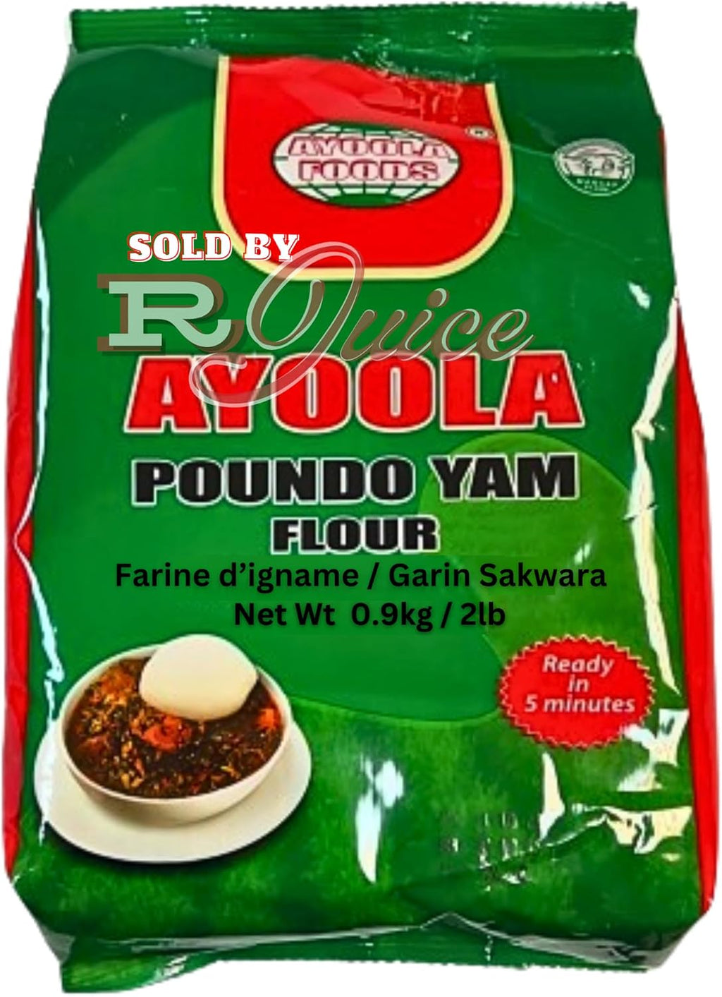 Nigeria poundo 0.9KG(2LB) | Yam flour | Yam fufu swallow