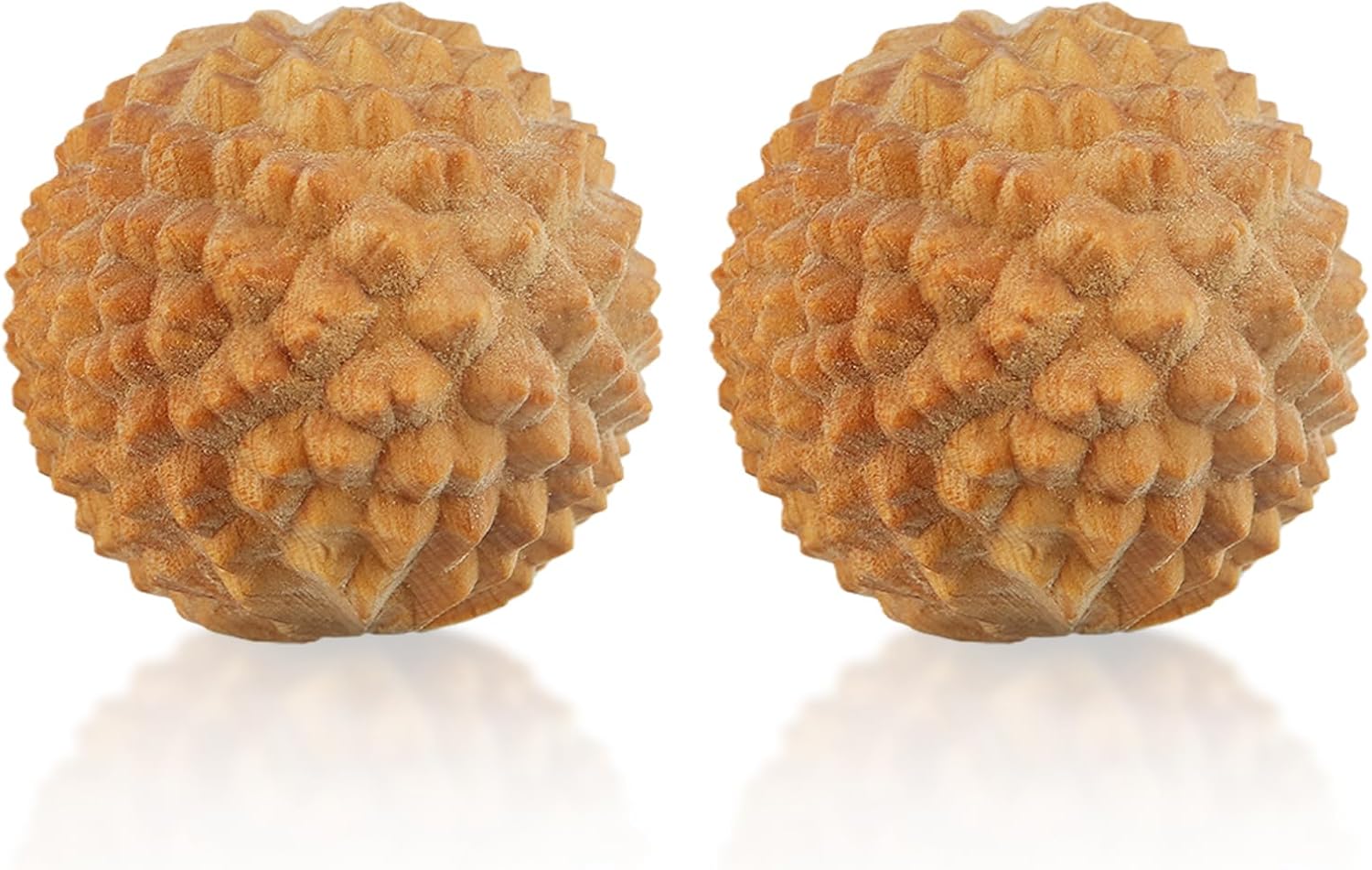 Baoding Balls, Wooden Chinese Hand Exercise Balls for Stress Relief Therapy - Cypress Wood Massage Balls for Finger Strength Relaxation, Traditional Anti-Anxiety Meditation Tool