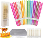 20 Pcs Ear Wax Cleaning Set Available in 10 Colors and Fragrances, Includes Cotton Swabs, Candle Drip Protector, Storage Box