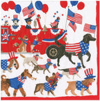 Caspari Join The Parade Luncheon Napkins - 20 Luncheon Napkins per Pack