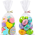 Morepack Cello Cellophane Treat Bags,6x12 Inches Plastic Cello Bags 200 Pcs with Twist Ties for Packaging Dessert,Bakery, Candies,Cookies,Chocolate,Party Favors