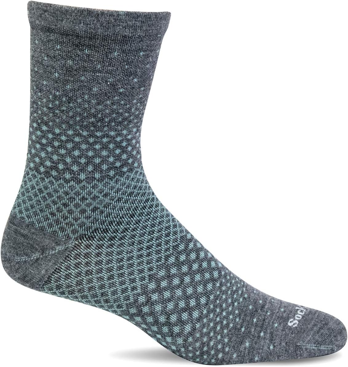 Sockwell Women's Plantar Ease Crew II Sock, Charcoal - S/M