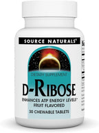Source Naturals D-Ribose 1000 Mg Fruit Tablet, 30 Count