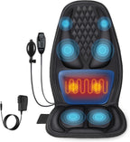 Back Massager with Heat, Massage Seat Cushion with 3D Back Support, 8 Vibrating Motors Massager Chair Pad for Full Body Pain Relief, Ideal Gift for Easter/Lover/Parents/Friends