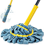 Self-Wringing Twist Mops for Floor Cleaning, Microfiber Floor mop with 57 " Long Handle, Easy Wringing Mop for Hardwood Commercial Household Clean