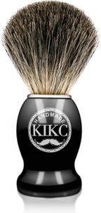 Hand Crafted Pure Badger Shaving Brush for Wet Shave, Soft Bristle, Wood Handle Black Color, Best Gift for Bearded Man