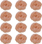 Confect Edible Rose Topper | Pretty Peach Pearl Edible Rose Toppers for Cakes, Cupcakes & Doughnuts | Perfect for Cake Decorations & Cupcake - Vegan, Dairy-Free, Palm Oil-Free - Pack of 12