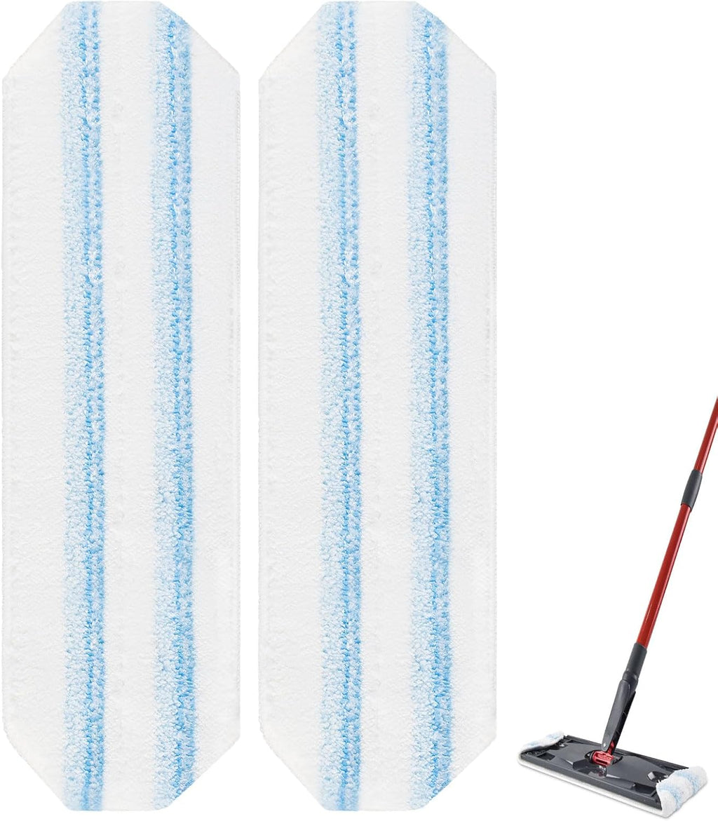H2prO Mop Replacement Pads Compatible with OCedar H2prO Flat Mop System,Microfiber Mop Heads Replacements for OCedar H2prO Flat Mop,Machine Washable and Reusable for H2prO Refills, 2 Pack