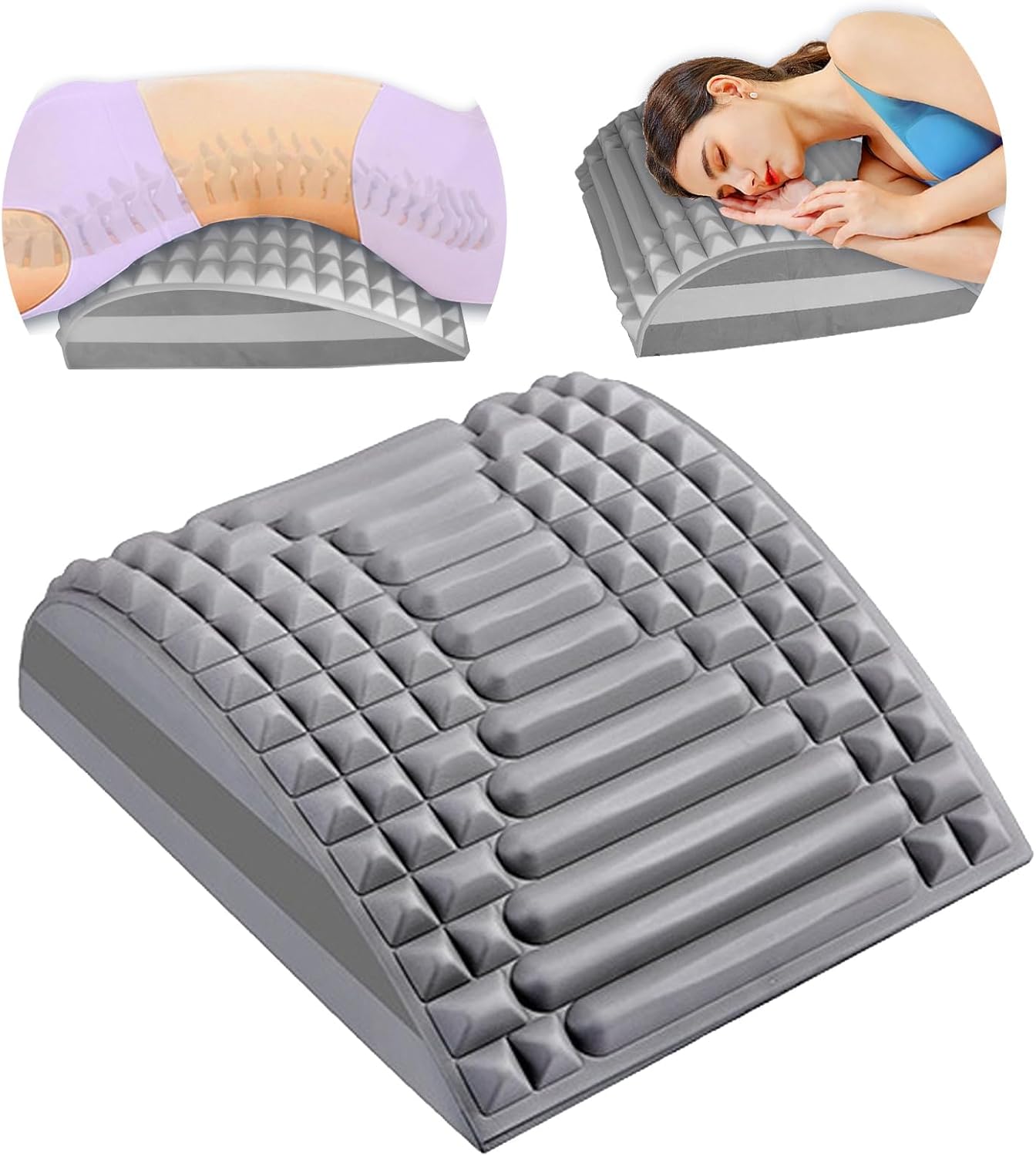 Acemend Back Stretcher - Neck & Lower Back Pain Relief for Herniated Disc, Sciatica, Scoliosis - Suitable for Home & Gym