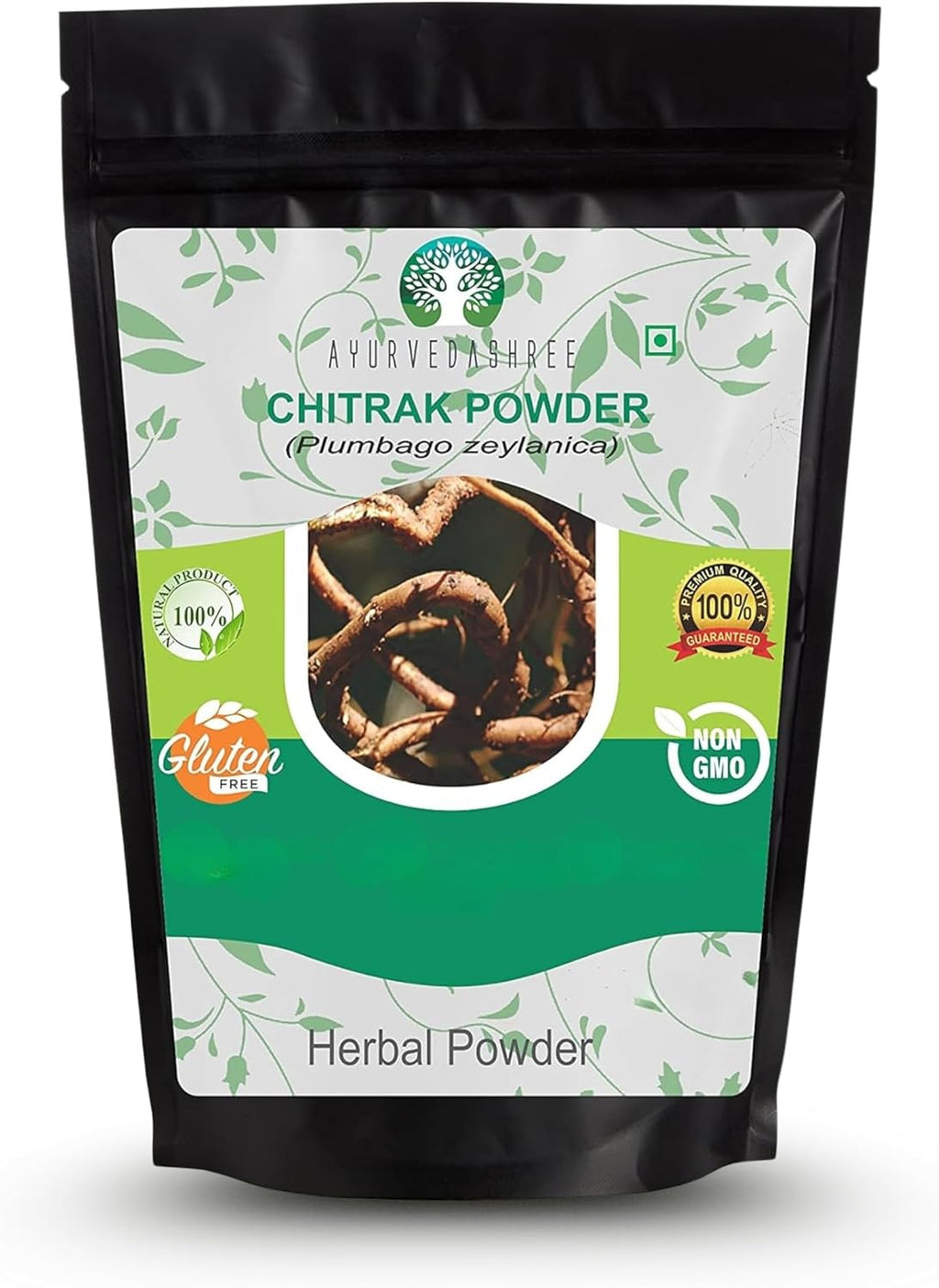 AYURVEDASHREE Chitrak Roots Powder I Chitrak Mool Powder I 200 Gm I Chita Jadd I Plumbago Indica Root I Plumbago zeylanica, Supports Healthy Metabolism