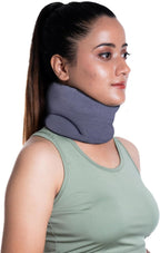 Wonder Care Neck Brace for Sleeping Cervical Collar Relief Neck Pain and Neck Support Soft Foam Wraps Relief of Cervical Spine Pressure for Women & Men (Grey, Small, 3" Depth)