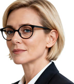 OCCI CHIARI Blue Light Reading Glasses Women Computer Round Readers for Petite Face