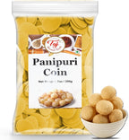 TAJ Pani Puri Coins | Flat Puri | Uncooked | Microwaveable | 7oz (200g)