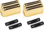 2 Pack Shaver Replacement Foil and Cutters Compatible with BaBylissPRO Double FXFS2 Metal Shaver foil Replacement,Golden