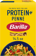 Barilla Protein+ (Plus) Penne Pasta, 14.5 Ounce - plant based - Made from Lentils, Chickpeas & Peas - Non-GMO, Kosher Certified