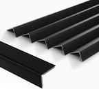 5-Pack 36 Inch Aluminum Peel and Stick Stair Nosing, Matte Black Staircase Step Treads Anti-Slip Stair Edge Protector, Waterproof Self Adhesive Stair Nose Molding Trim for Outdoor & Indoor