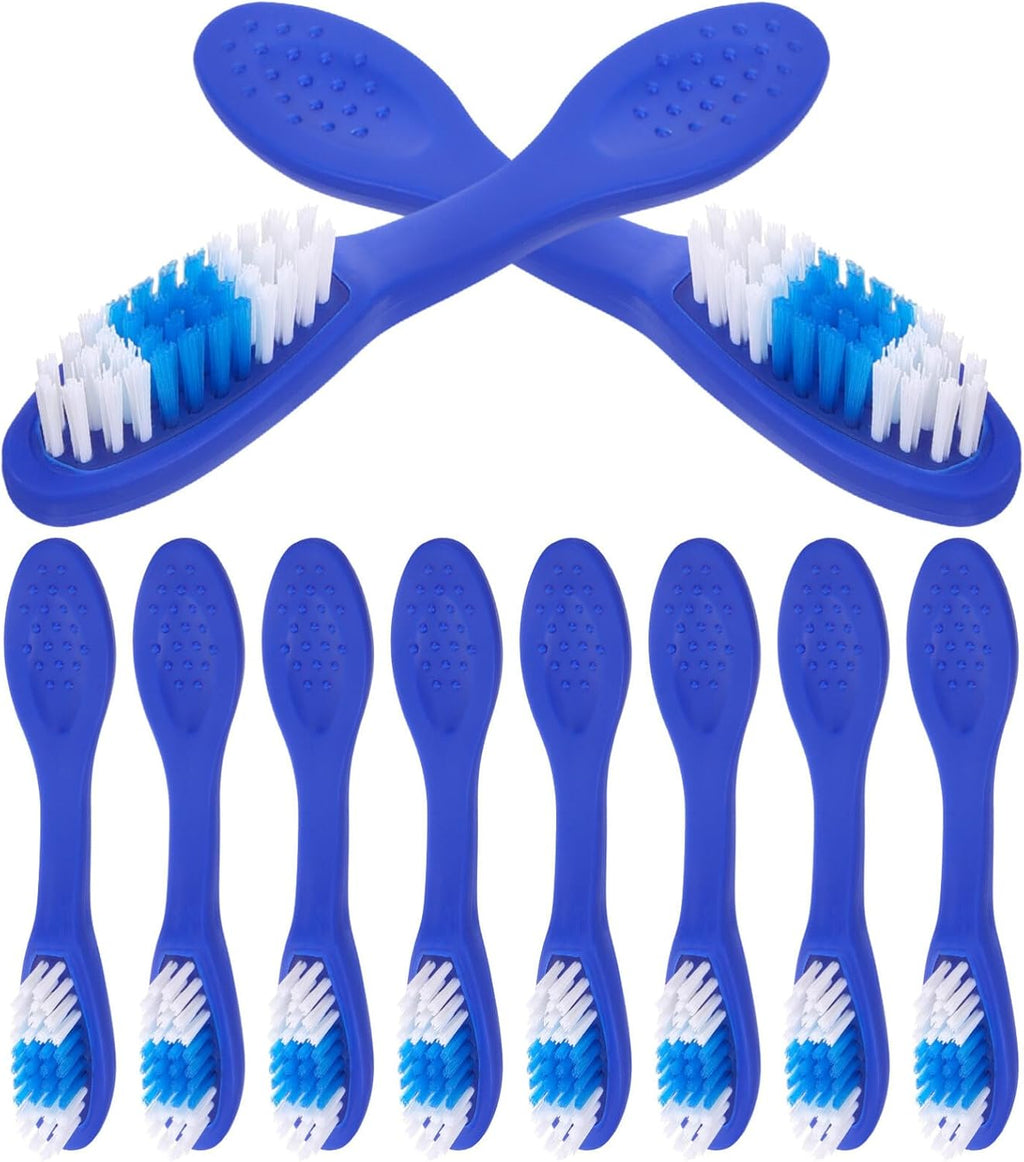 Beaupretty Manual Toothbrush 10pcs Prison Toothbrush Thumbprint Security Tiny Oral Cleaning Brush Short Handled for Teeth Cleaning