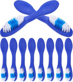 Beaupretty Manual Toothbrush 10pcs Prison Toothbrush Thumbprint Security Tiny Oral Cleaning Brush Short Handled for Teeth Cleaning