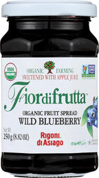 Rigoni di Asiago Fiordifrutta Organic Fruit Spread, Wild Blueberry, 8.82 Ounce