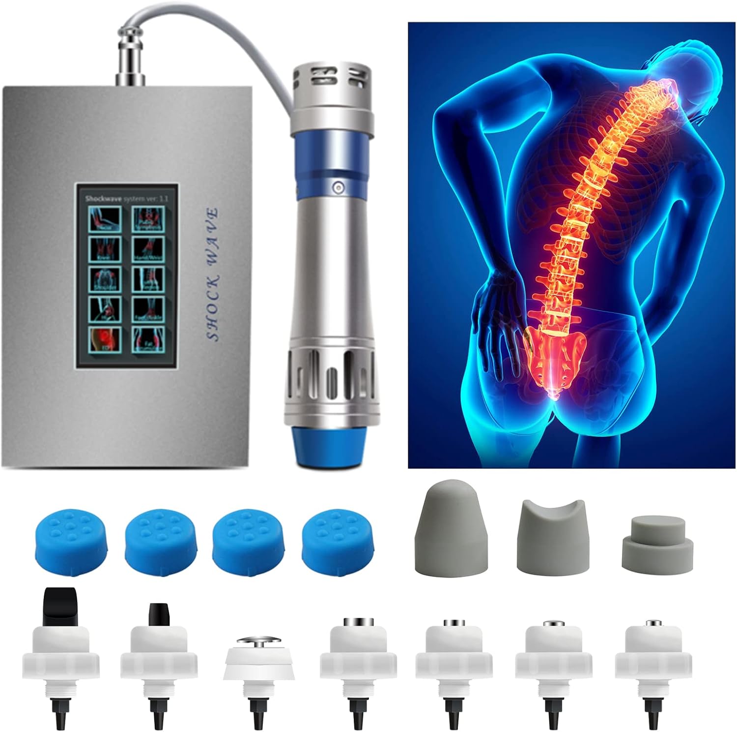 Electric Shockwave Therapy Machine for Body Shock Wave Therapy Device Muscle Relaxation Tool for Pain Relief Body Massager Focused Shockwave Therapy Machine