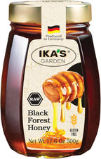 Ika’s Garden Raw Black Forest Honey – 100% Pure, Unfiltered, Gluten-Free – Product of Germany, 17.6 oz (500g) Jar