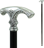 Italian Walking Stick – Handcrafted Wood Cane with Full Pewter Handle – Personalized Gift for Man or Woman – Elegant, Durable, Perfect for Weddings or Christmas – Made in Italy