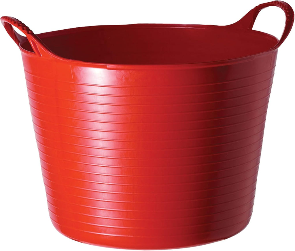 Red Gorilla Medium Flexible Plastic Tub, Toy Storage, Laundry, Gardening & More, 26 Liter/6.8 Gallon, Red