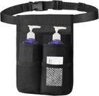 Massage Bottle Holster with Multiple Pockets Design,Machine Washable Massage Lotion Holster with Air Mesh,Heavy Duty Adjustable Strap and Durable Lotion Oil Waist Belt,for Massage Therapist(Only Bag)