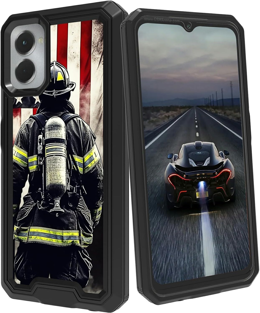 for Motorola Moto G Stylus 5G 2024 Case for Men Women Flag Firefighter Mixed Dual Layer Heavy Duty Shockproof Rugged Protective Phone Case for Moto G Stylus 5G 2024