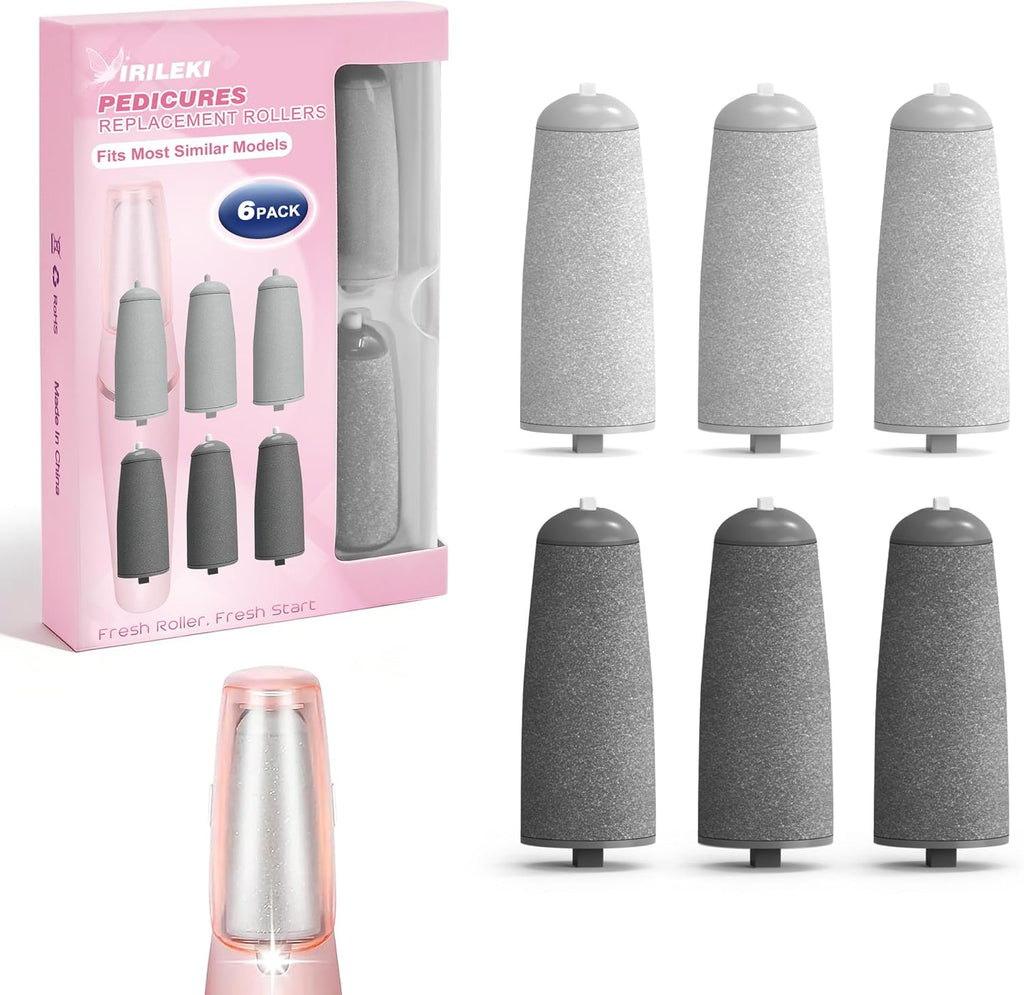 Pedicures Replacement Heads for Flawless Pedi, Electric Foot Callus Removers, Electric Tool Foot File Replacement Roller Head fit Finishing Touch (Upgraded-Thicker and More Durable)