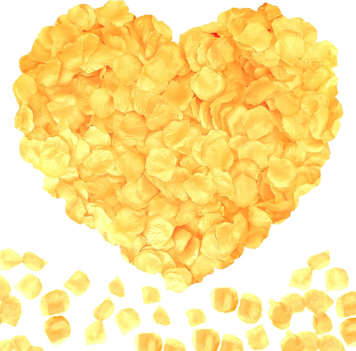 2200PCS Artificial Flower Petals Fake Rose Petals for Romantic Night,Wedding,Proposal Anniversary Flower Decorations (Orange)