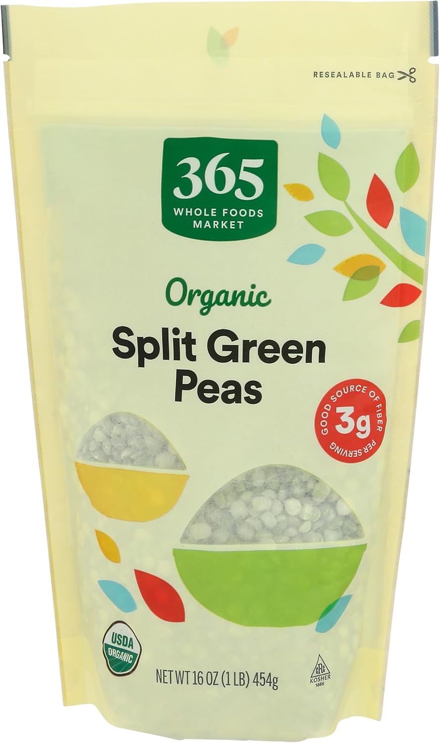 365 by Whole Foods Market, Organic Green Split Peas, 16 Ounce
