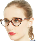 OCCI CHIARI Anti Blue Light Reading Glasses Women's Reader Large Frame(1.0 1.5 2.0 2.5 3.0 3.5 4.0) UV400