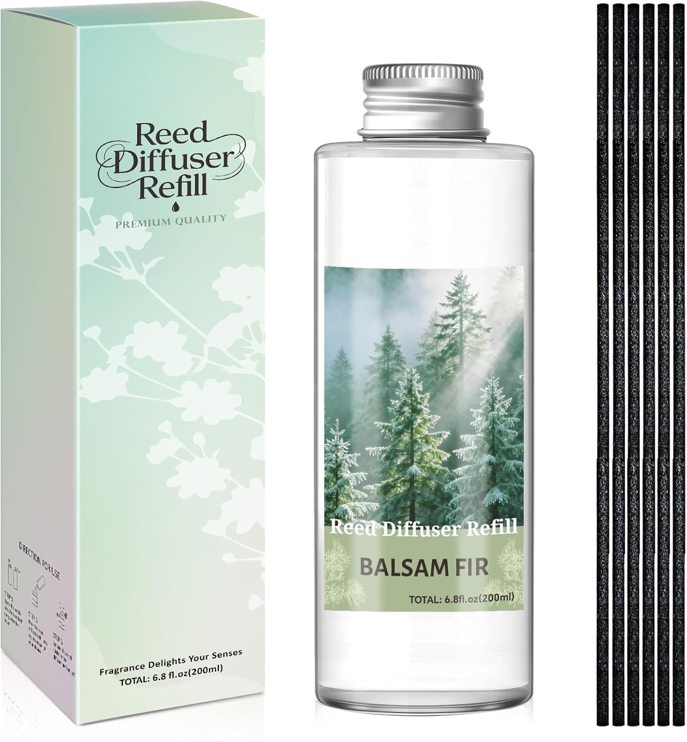 SCENTORINI Reed Diffuser Oil Refill, Balsam Fir Essential Oil 6.76 Fl Oz, Natural Long Lasting Aromatherapy Fragrance Oil for Home Bedroom Bathroom Office Spa Air Freshener Home Decor