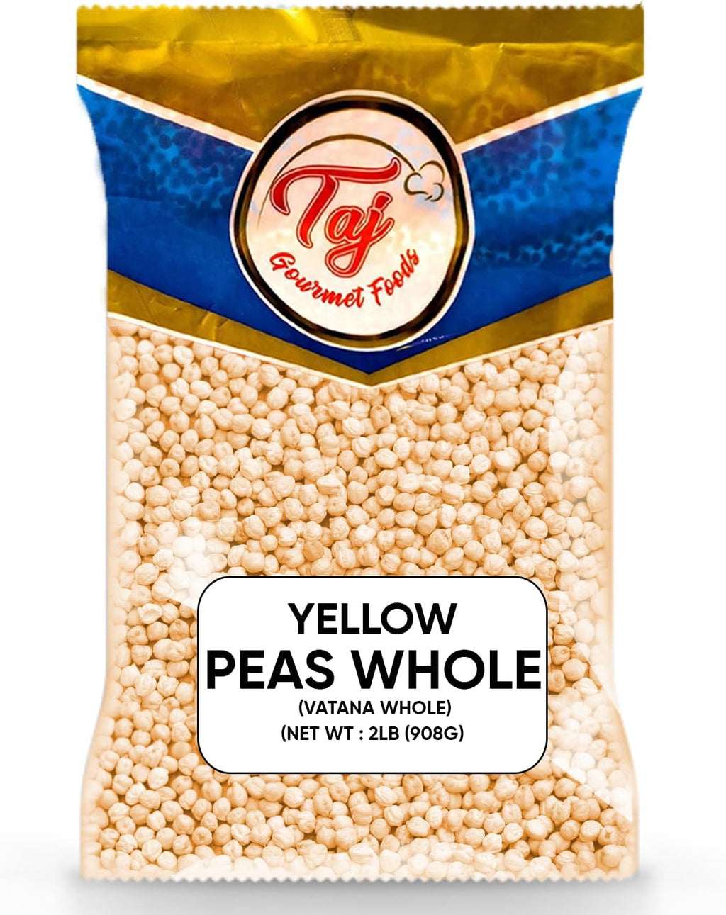 TAJ Yellow Peas Whole 2-Pounds | Vatana Whole, Vatana, Matar
