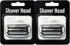 73S Series 7 Replacement Shaver Head for Braun S7 360 Flex Compatible, Replacement Blades for Braun Series 7 7020s 7025s 7027cc 7071cc 7075cc 7085cc (2PCS)