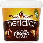 Meridian Foods Crunchy Peanut Butter No Added Sugar & No Added Salt (1Kg) - Pack of 2