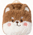 Rubber Hot Water Bottles Pain Relief with Cute Faux Fur Cover Dog01