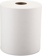 Windsoft Commercial Paper Towels, Hardwound Roll Hand Towels, 6-Pack, 8" x 800ft per Roll, White, Hardwound Towel Dispensers Refill