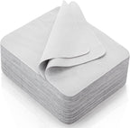Eorbow 100 Pack Microfiber Glasses Cleaning Cloth, Ultra Soft Eyeglasses Wipe Suede, Washable Cleaner for Lens, Screens, Cameras, Phones, Electronics (7×6 Inch, Gray)