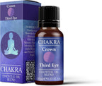 Mystix London | Crown & Third Eye Chakra Essential Oil Blend 10ml | Floral, Woody & Resinous Aroma with Frankincense & Lavender | Calming Home Fragrance