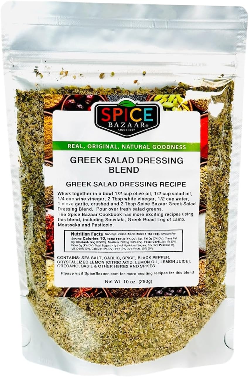 Greek Salad Dressing Blend - Mediterranean Seasoning – Authentic Greek Herb & Spice Blend Perfect for Chicken, Potatoes, Salads, Gyros, Pasta, and Pizza. Created by experienced Chefs