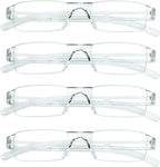 LifeArt 2/4 Pairs Reading Glasses, Blue Light Blocking Glasses, Computer Glasses for Men and Women, Rectangle Eyewear Frame