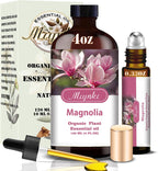 Magnolia Essential Oil – MLYNKL Magnolia Oils 4.33 fl oz for Diffusers, Humidifiers, Massage, DIY Candles, Soap, Cleaning, Home, Yoga, Office, Gifts - 130 ml